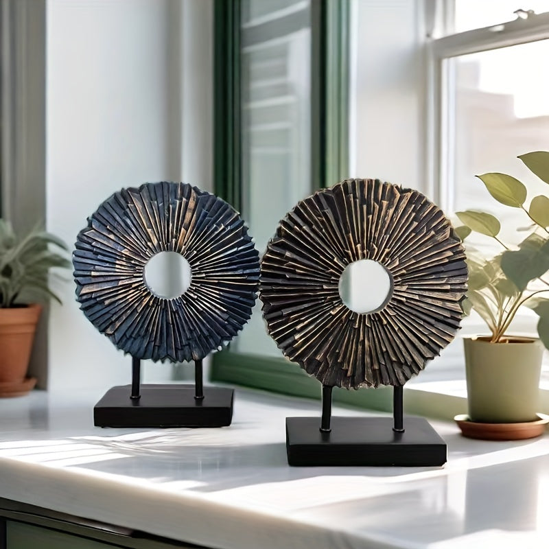 Sunflower Resin Figurine Decorative Floral Sculpture Home Accent Ornament