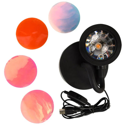 Sunset Mood Lamp with 4 Light Modes – Adjustable Ambient LED Nightlight