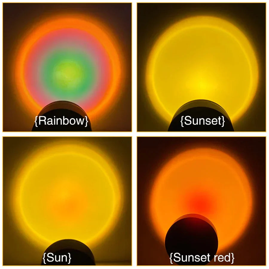 Sunset Mood Lamp with 4 Light Modes – Adjustable Ambient LED Nightlight