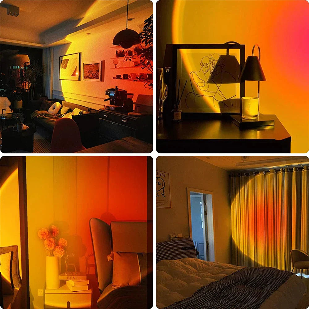 Sunset Mood Lamp with 4 Light Modes – Adjustable Ambient LED Nightlight