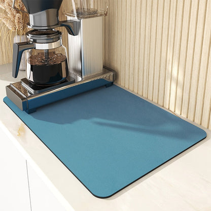 Super Absorbent Dish Drying Mat Non Slip Kitchen Drain Mat