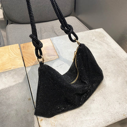 Sylvie Evening Bag Elegant Crystal Clutch with Shoulder Strap