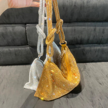 Sylvie Evening Bag Elegant Crystal Clutch with Shoulder Strap
