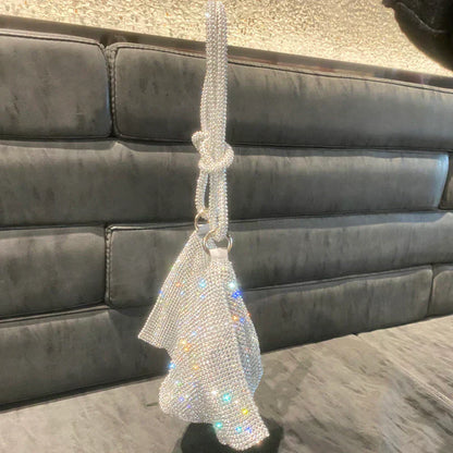 Sylvie Evening Bag Elegant Crystal Clutch with Shoulder Strap