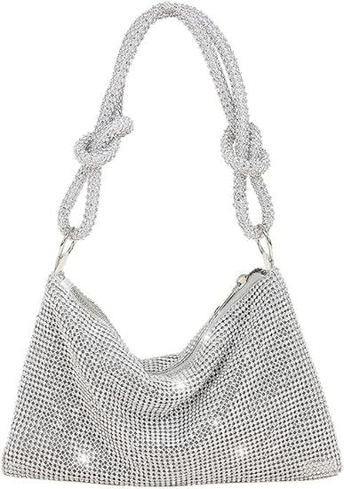 Sylvie Evening Bag Elegant Crystal Clutch with Shoulder Strap