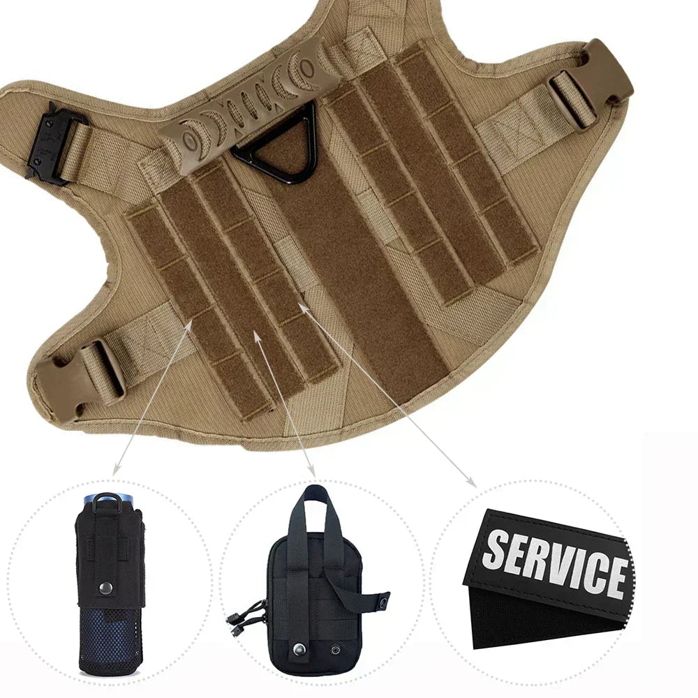 Tactical Dog Harness Adjustable Military Training Vest