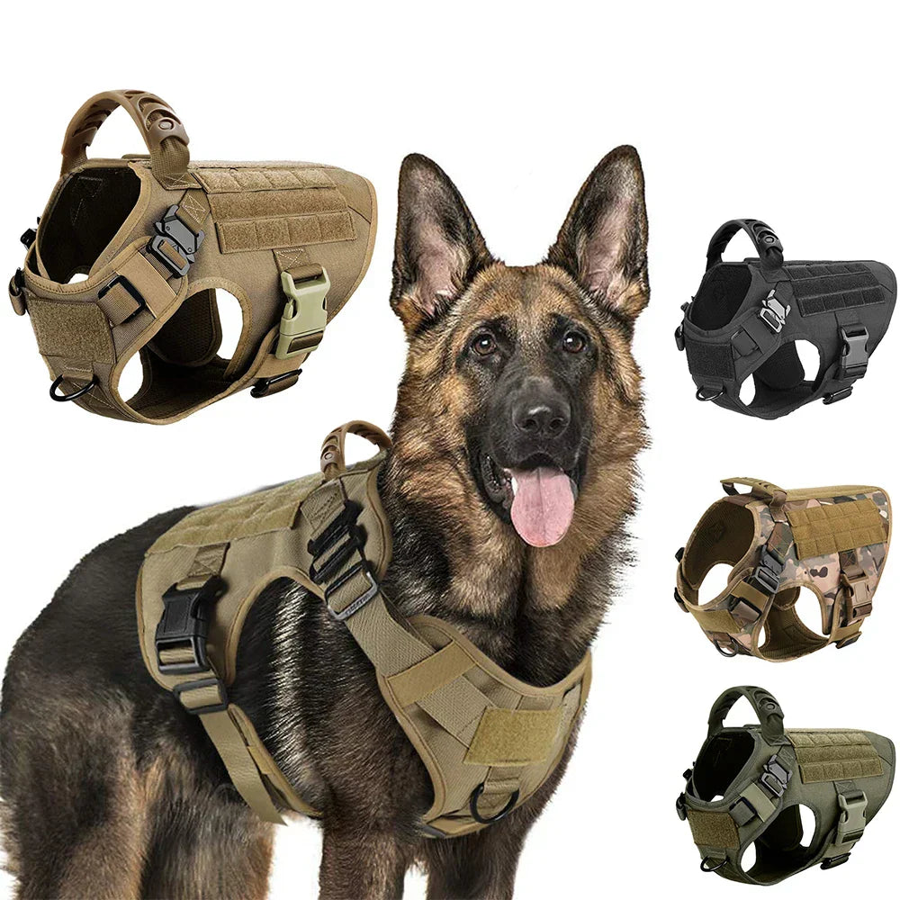 Tactical Dog Harness Adjustable Military Training Vest