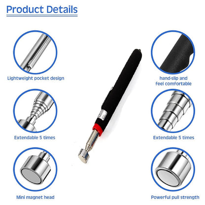 Telescopic Magnetic Pickup Tool Extendable Neodymium Magnet for Garage and Workshop
