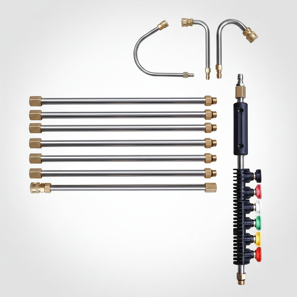 Telescoping Pressure Washer Extension Wand Long Reach Cleaning Tool