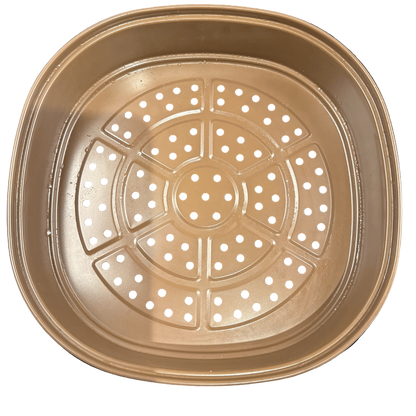 Titanium Non Stick Frying Pan With Steamer Basket Glass Lid 30cm