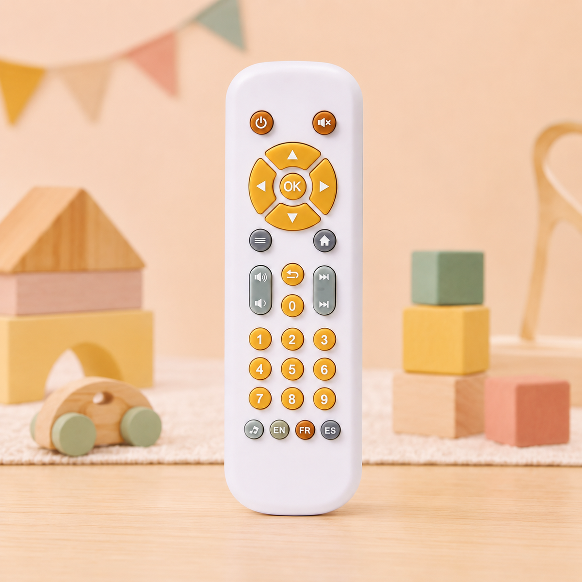 Toddler Interactive Remote Control Learning Toy with Lights and Music