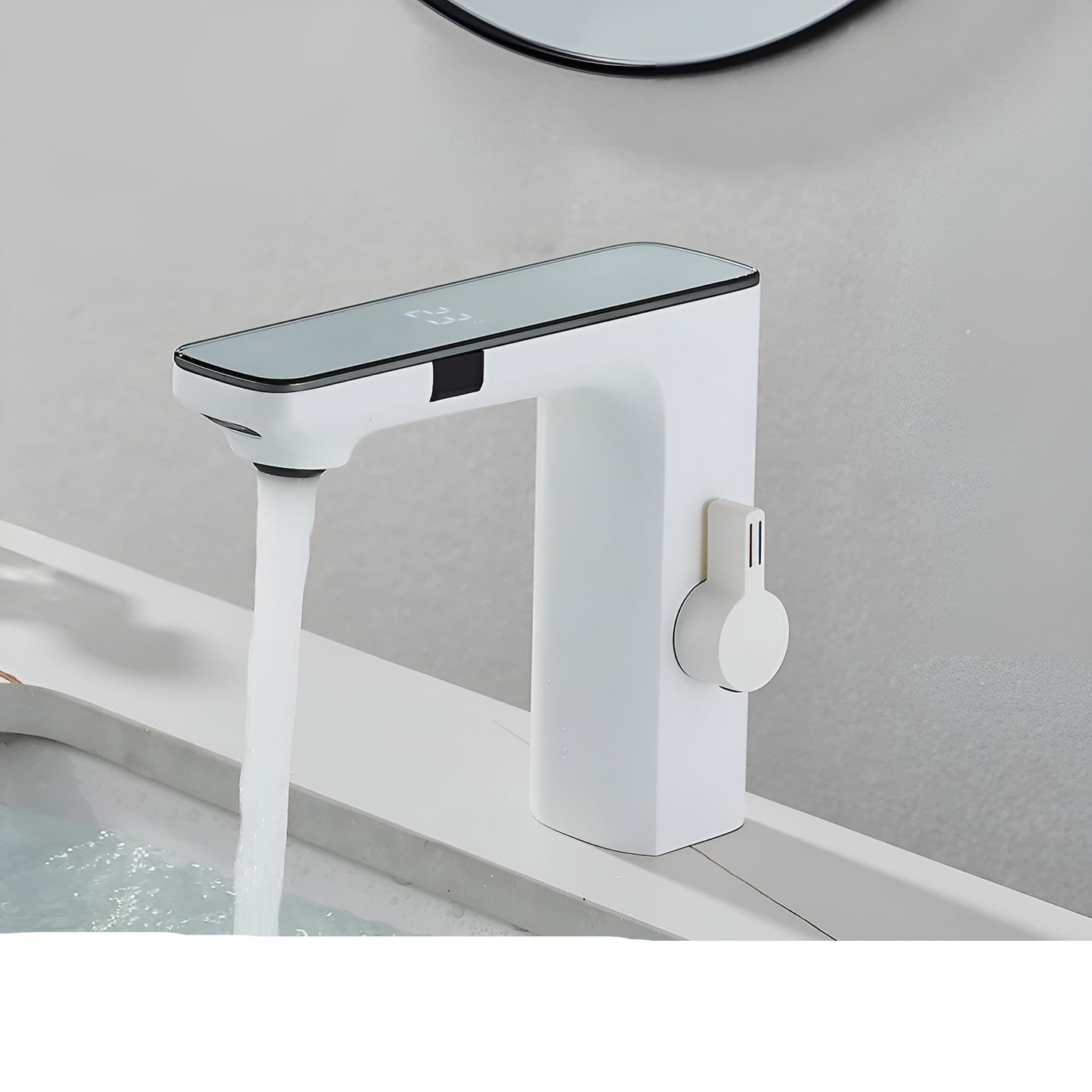Touchless Sensor Faucet Digital Temperature Bathroom Mixer Tap