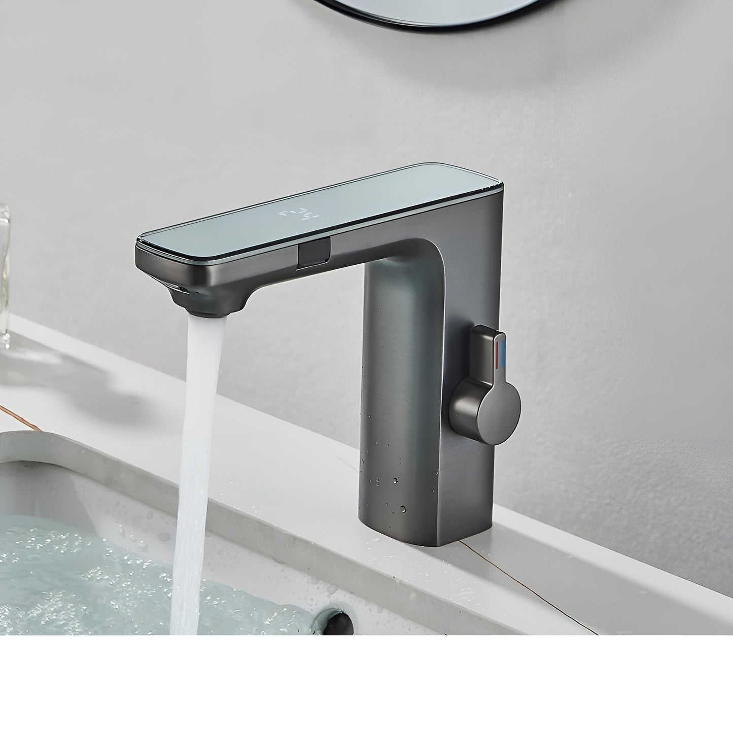 Touchless Sensor Faucet Digital Temperature Bathroom Mixer Tap