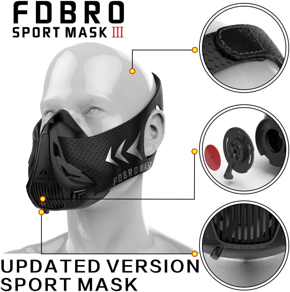 Training Mask Adjustable Resistance Fitness Breathing Mask Workout