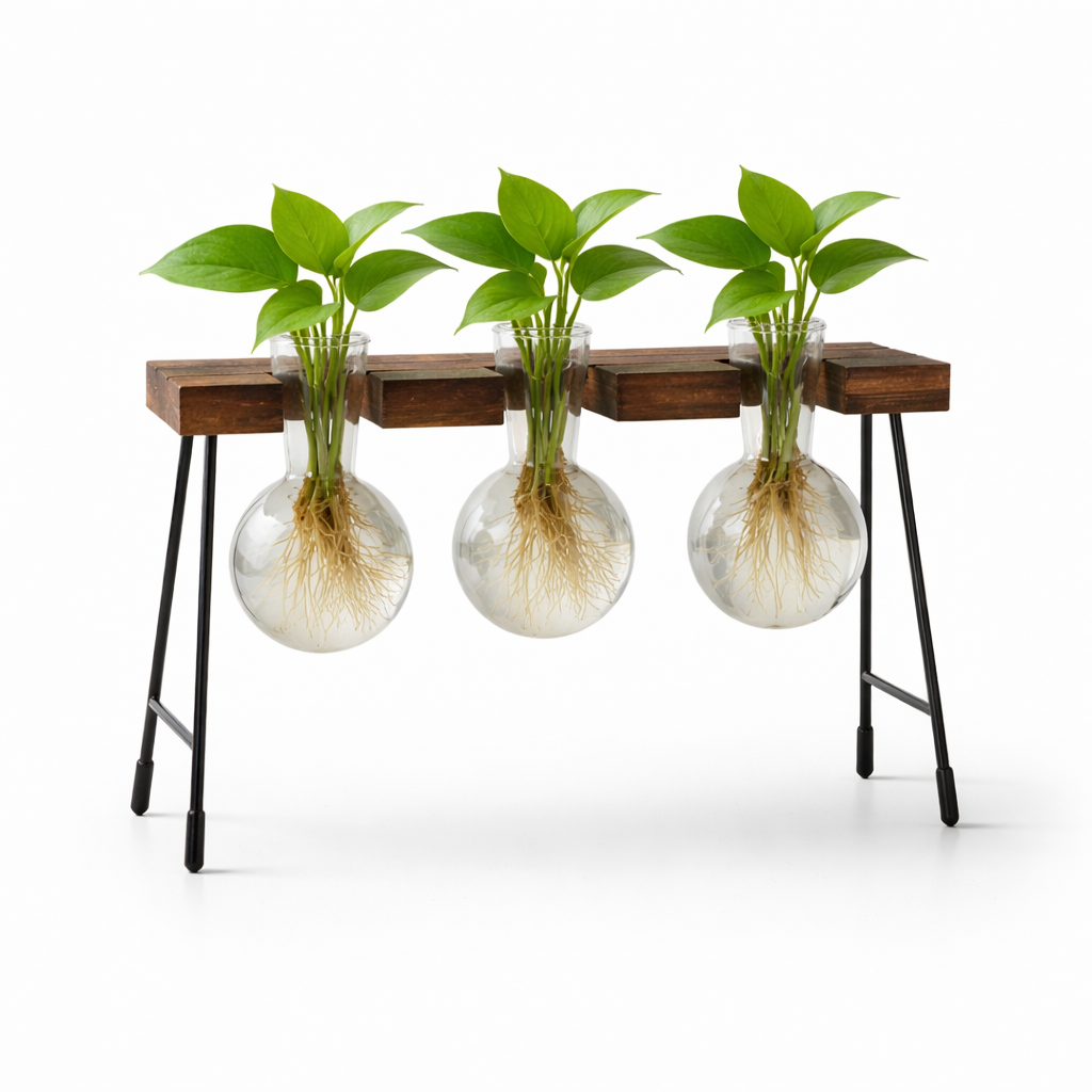 Transparent Glass Hydroponic Vase Modern Desktop Plant Holder