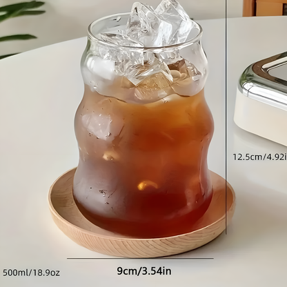 Transparent Glass Tumbler Set Heat Resistant Coffee Tea Cups