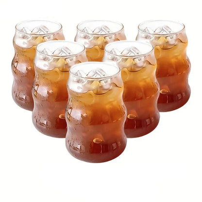 Transparent Glass Tumbler Set Heat Resistant Coffee Tea Cups