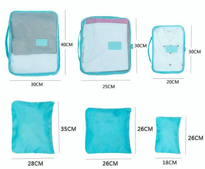 Travel Packing Organizer Cubes Luggage Storage Bag Set