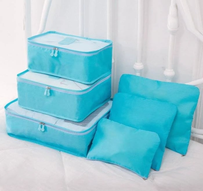 Travel Packing Organizer Cubes Luggage Storage Bag Set
