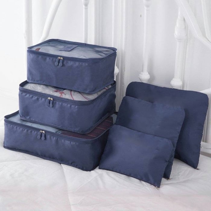 Travel Packing Organizer Cubes Luggage Storage Bag Set