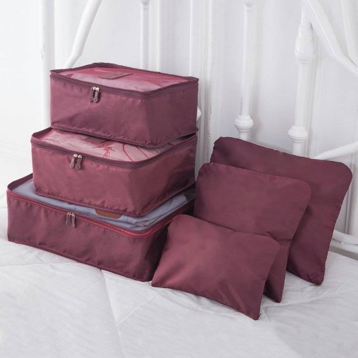 Travel Packing Organizer Cubes Luggage Storage Bag Set