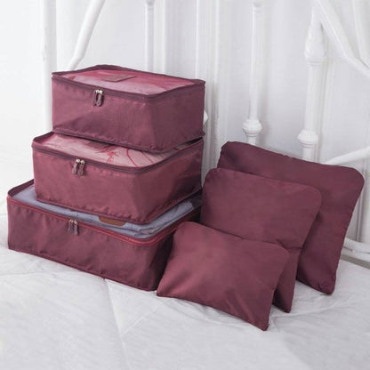 Travel Packing Organizer Cubes Luggage Storage Bag Set