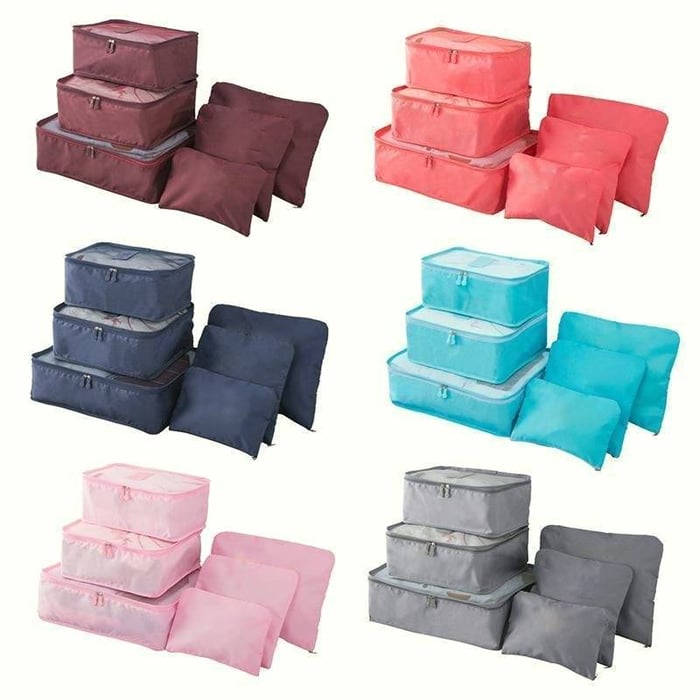 Travel Packing Organizer Cubes Luggage Storage Bag Set