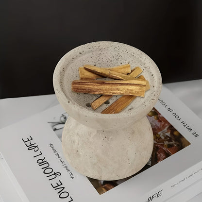 Travertine Incense Holder Natural Stone Aromatherapy Decor