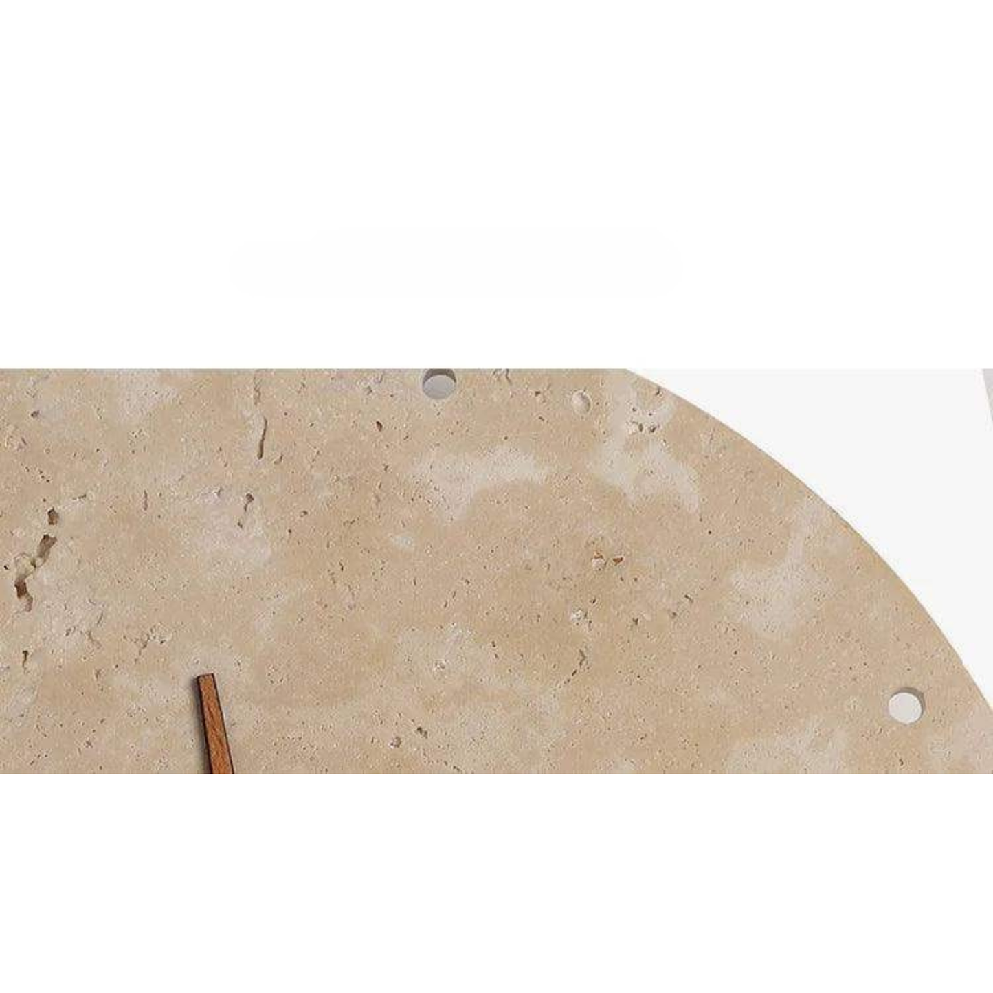 Travertine LED Wall Clock Minimalist Natural Stone Decor