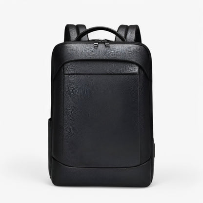 USB Charging Leather Laptop Backpack Business Travel