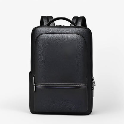 USB Charging Leather Laptop Backpack Business Travel
