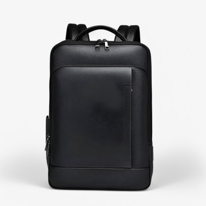 USB Charging Leather Laptop Backpack Business Travel
