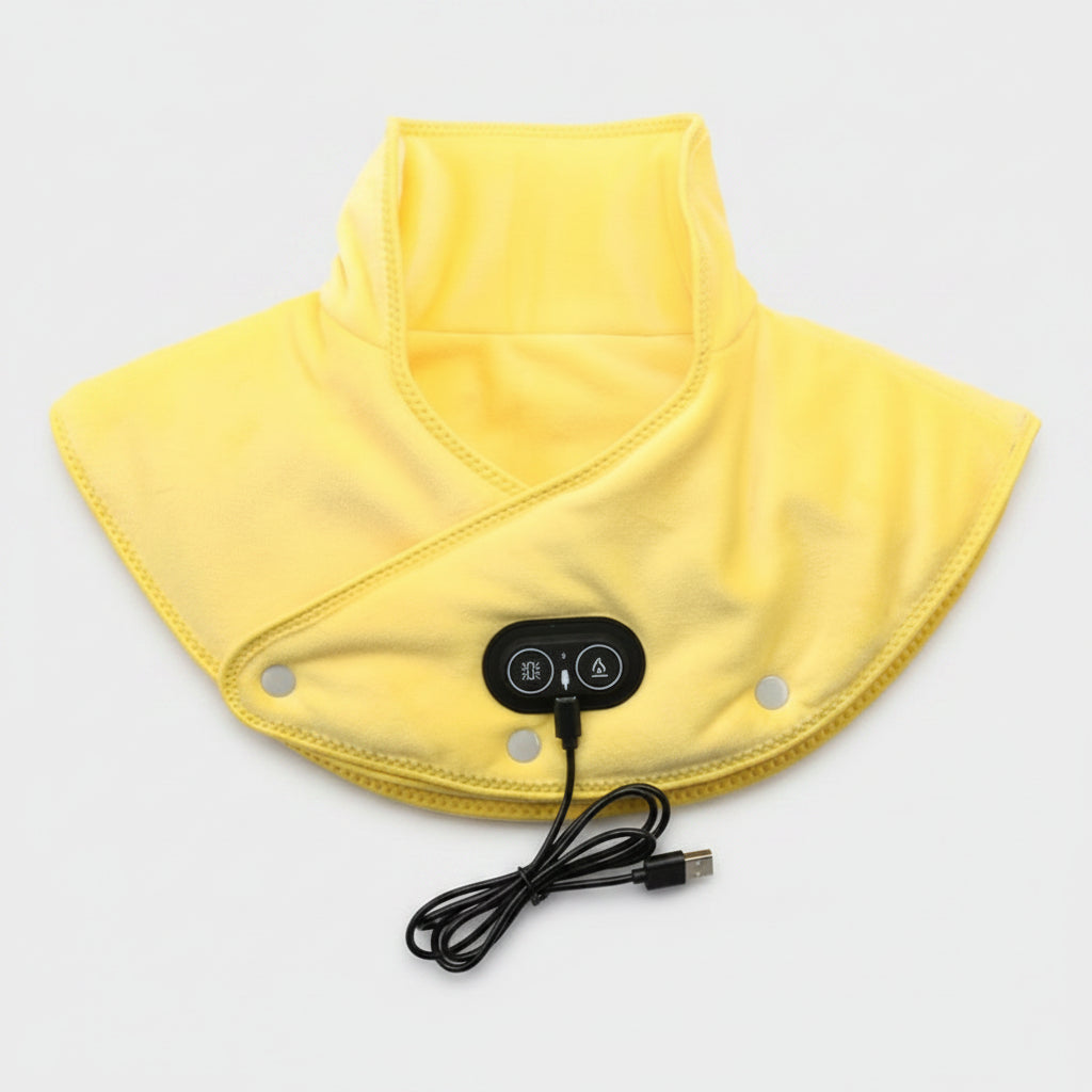 USB Heated Neck and Shoulder Massage Pad with Vibration