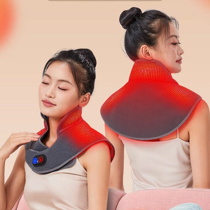 USB Heated Neck and Shoulder Massage Pad with Vibration