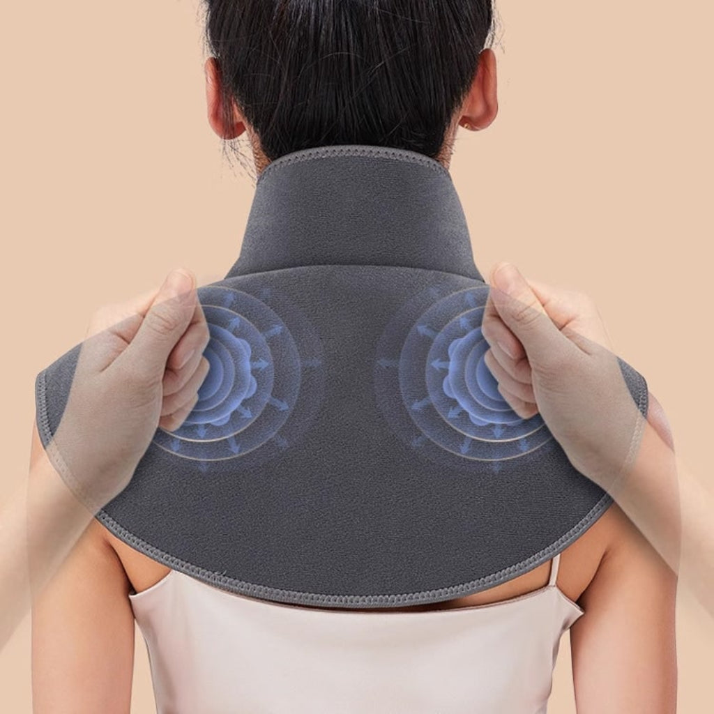 USB Heated Neck and Shoulder Massage Pad with Vibration