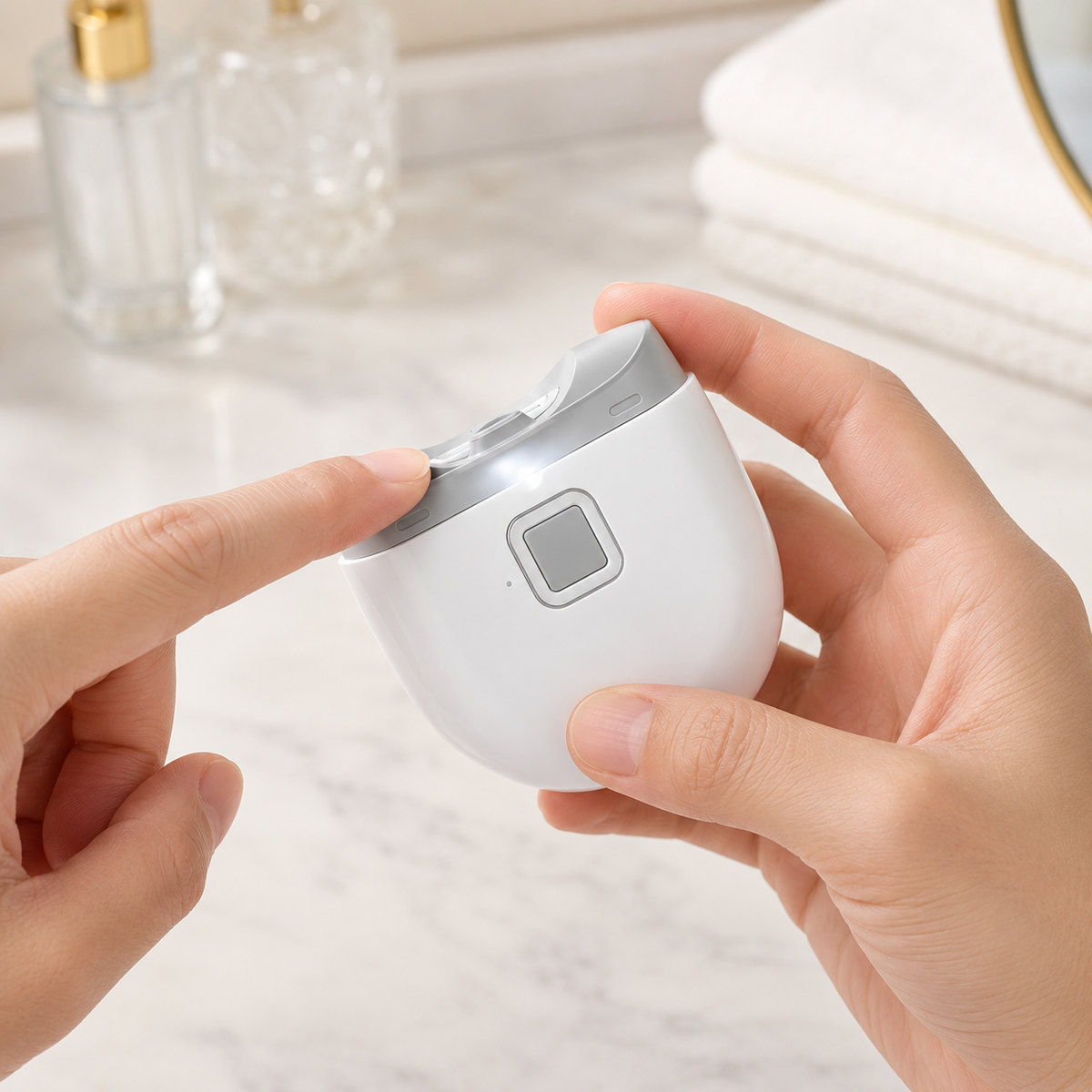USB Rechargeable Electric Nail Clipper with Automatic Trimming and Built-In LED Light