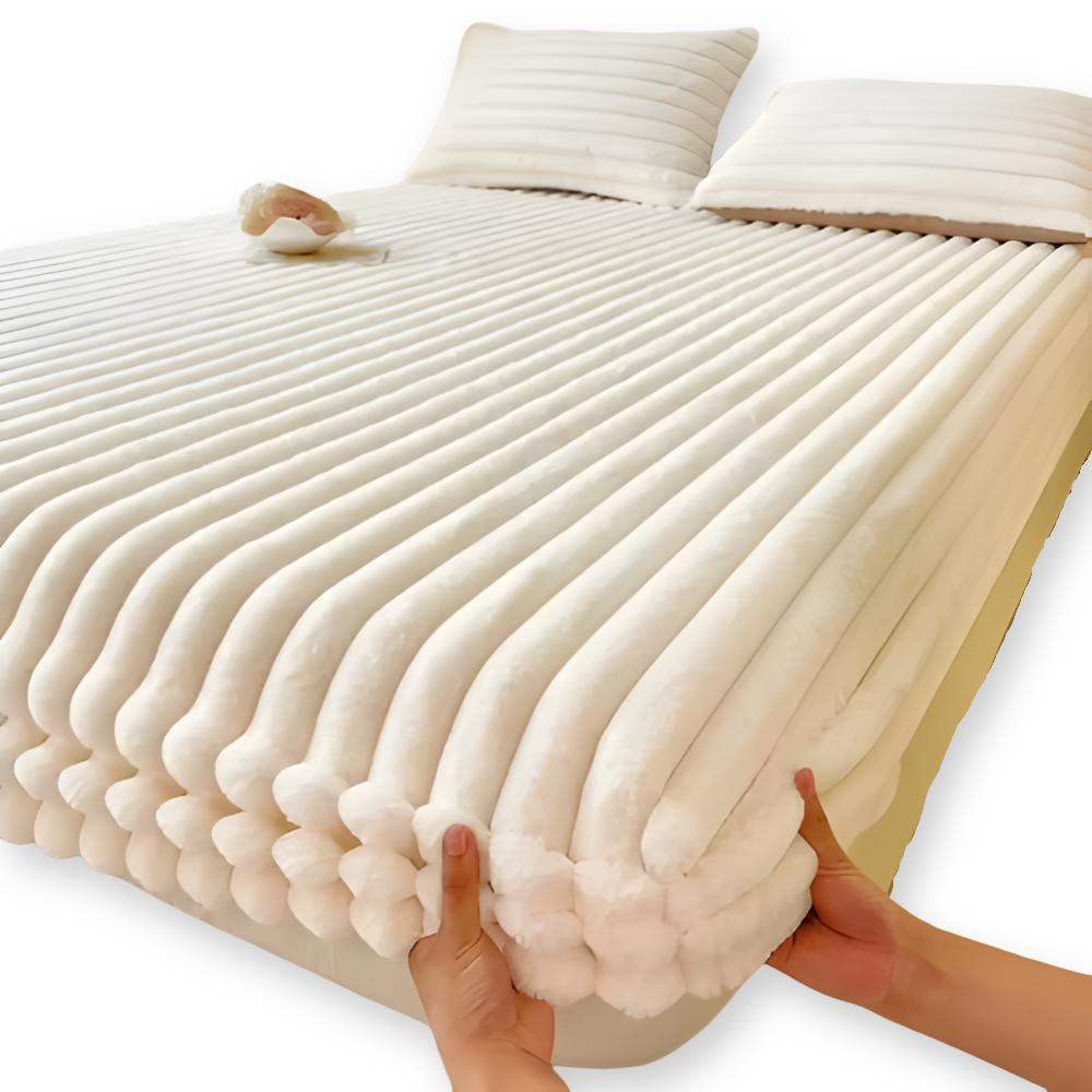 Ultra Soft Ribbed Fitted Sheet Bedding Set With Pillowcases