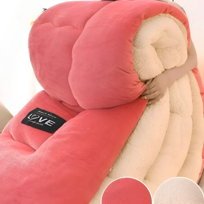 Ultra Soft Winter Quilt Cover Thick Plush Bedding Warm Flannel Blanket