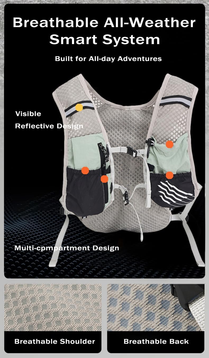 Ultralight Running Hydration Vest Backpack 2L Trail Pack