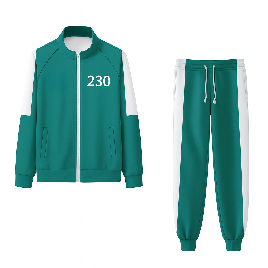 Unisex Two Piece Tracksuit Cosplay Outfit Jacket Pants Game Show Style XS to 4XL