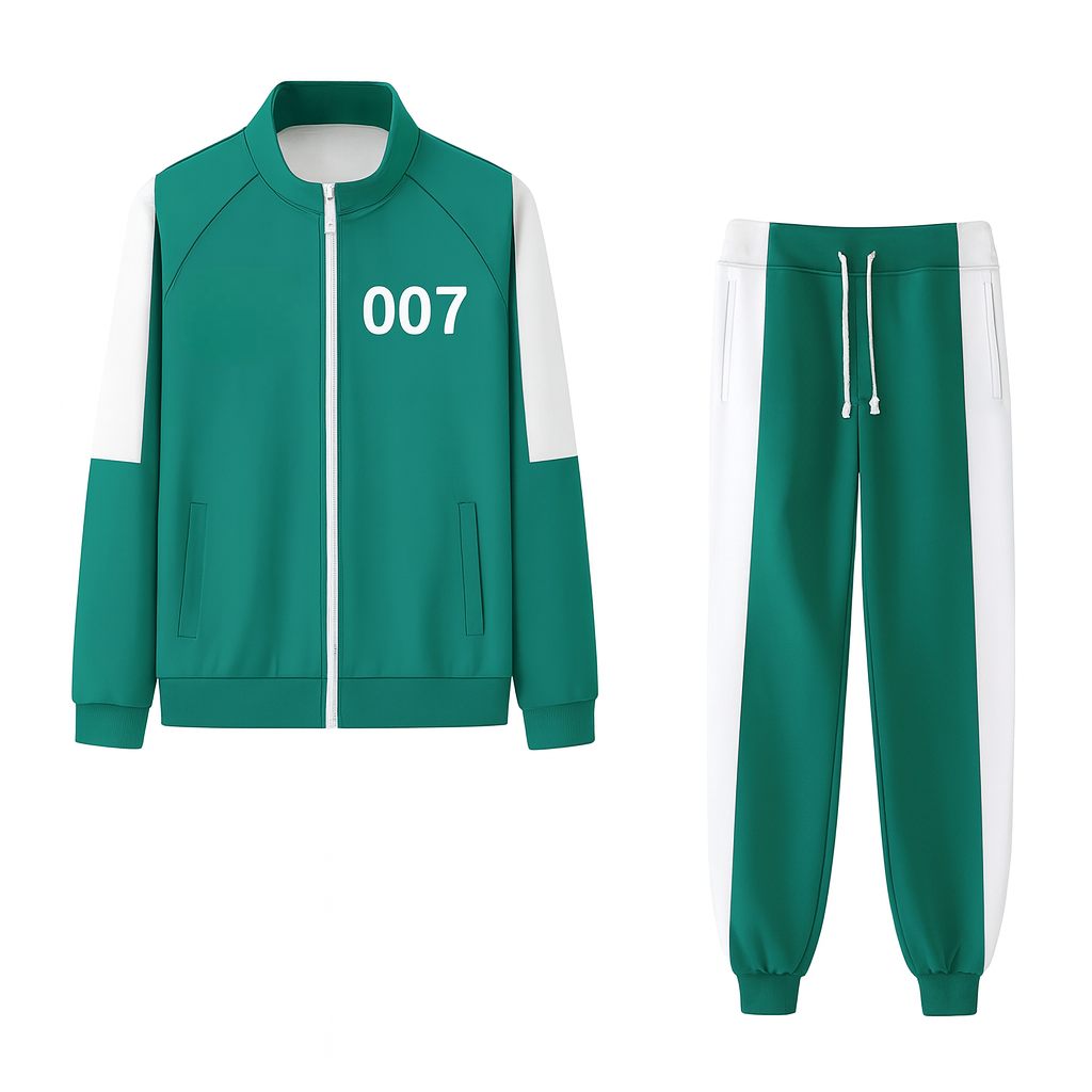 Unisex Two Piece Tracksuit Cosplay Outfit Jacket Pants Game Show Style XS to 4XL