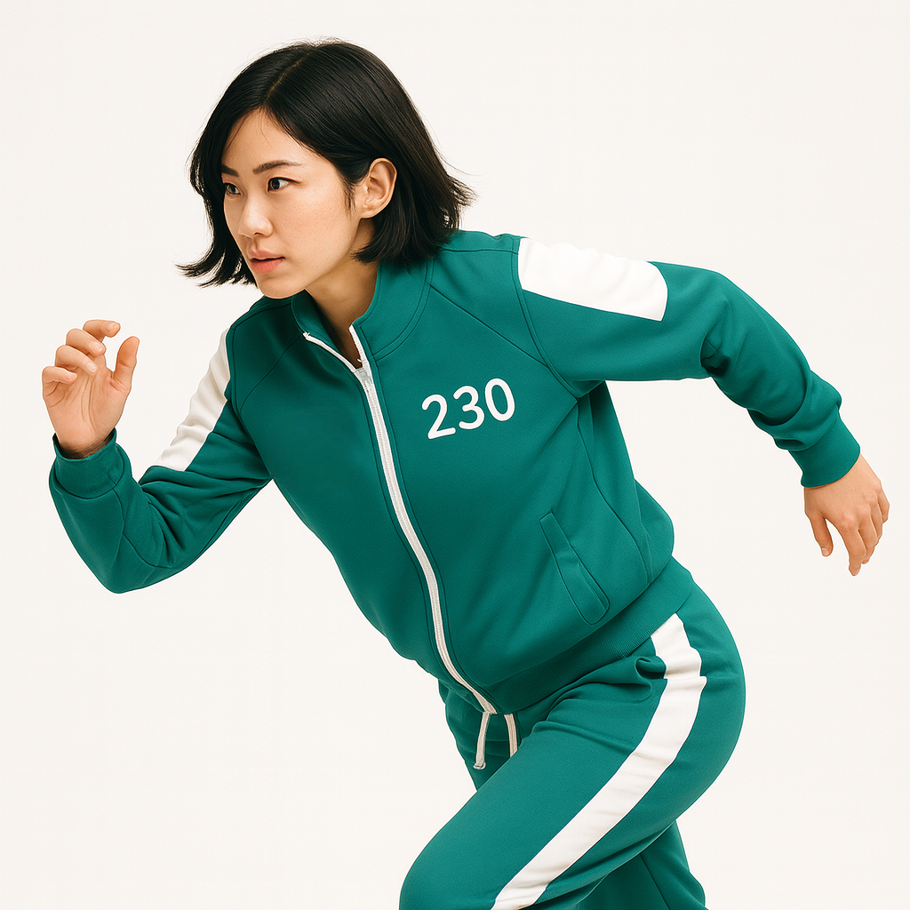 Unisex Two Piece Tracksuit Cosplay Outfit Jacket Pants Game Show Style XS to 4XL