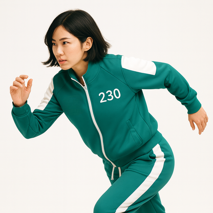 Unisex Two Piece Tracksuit Cosplay Outfit Jacket Pants Game Show Style XS to 4XL