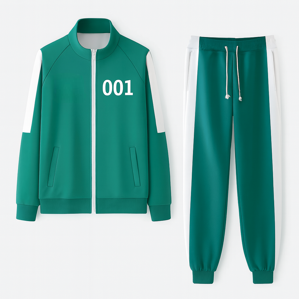 Unisex Two Piece Tracksuit Cosplay Outfit Jacket Pants Game Show Style XS to 4XL
