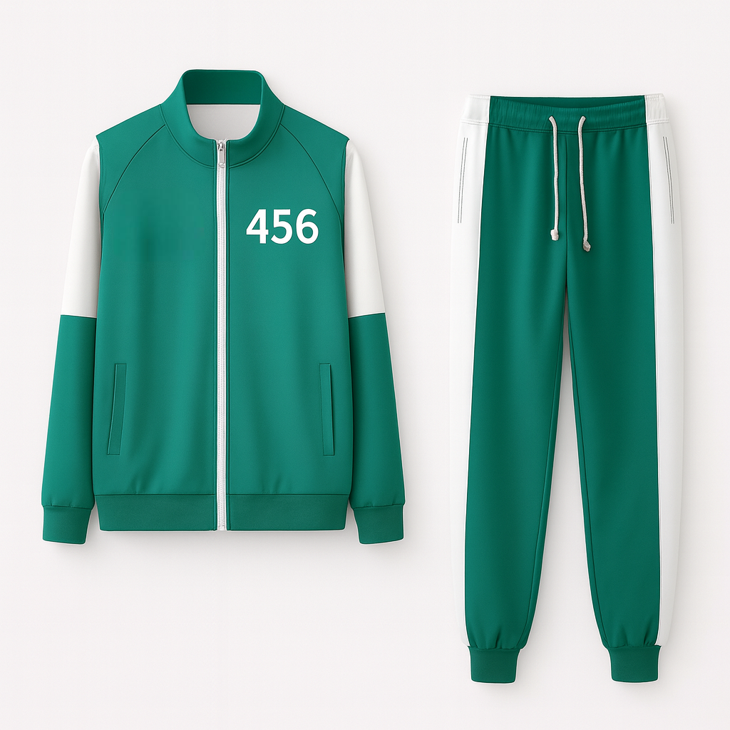 Unisex Two Piece Tracksuit Cosplay Outfit Jacket Pants Game Show Style XS to 4XL