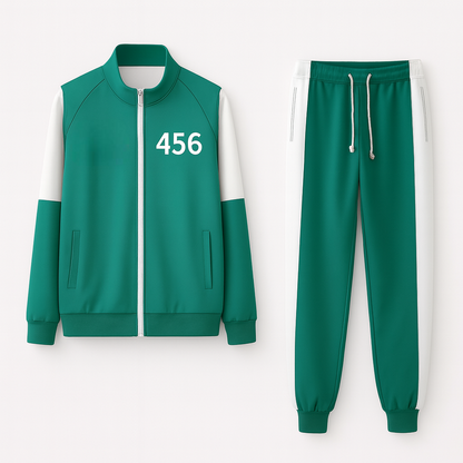 Unisex Two Piece Tracksuit Cosplay Outfit Jacket Pants Game Show Style XS to 4XL