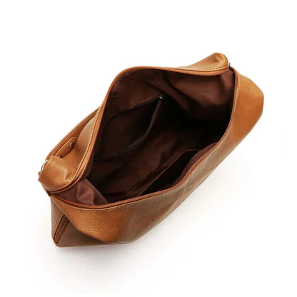 Vegan Leather Hobo Bag Womens Large Capacity Shoulder Handbag