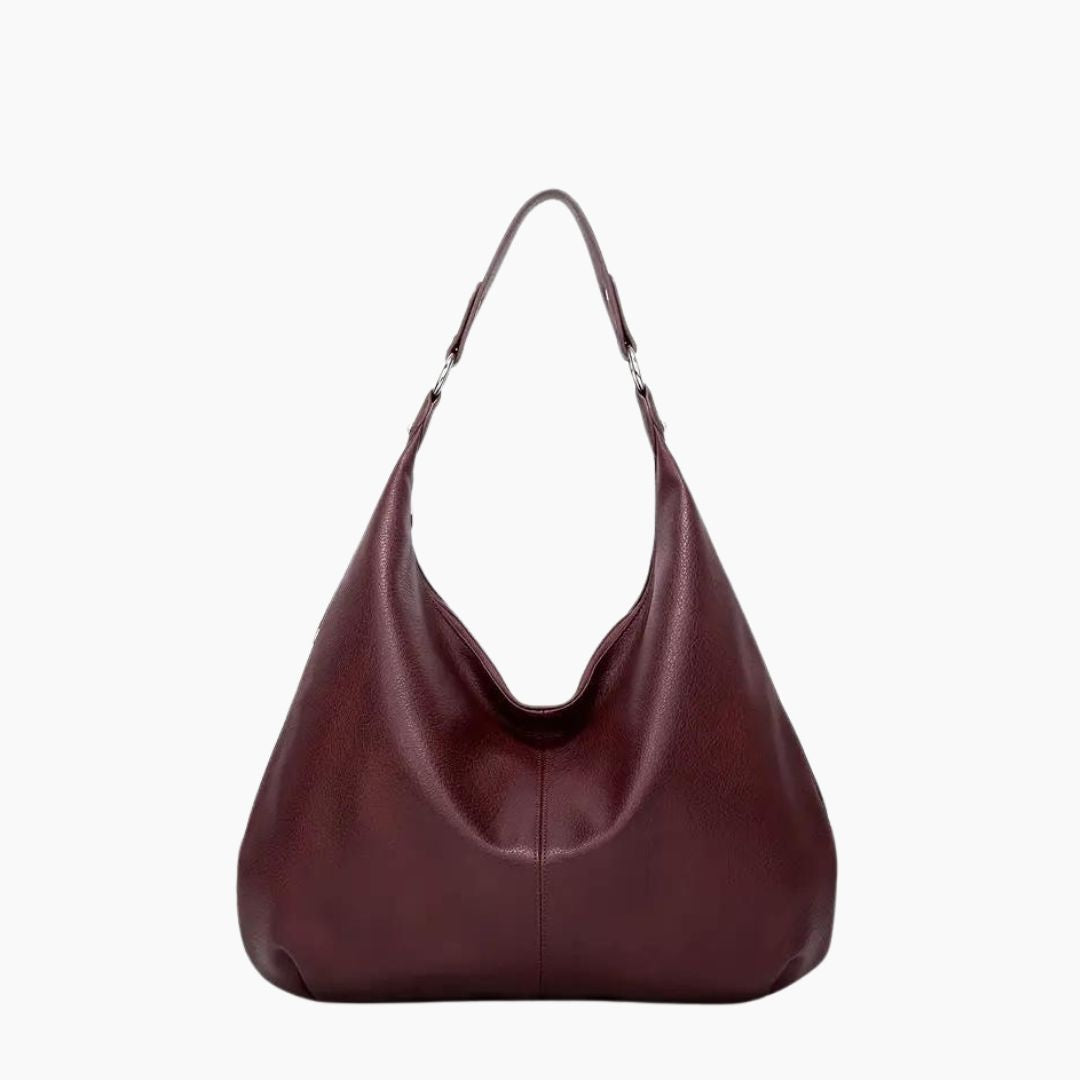 Vegan Leather Hobo Bag Womens Large Capacity Shoulder Handbag