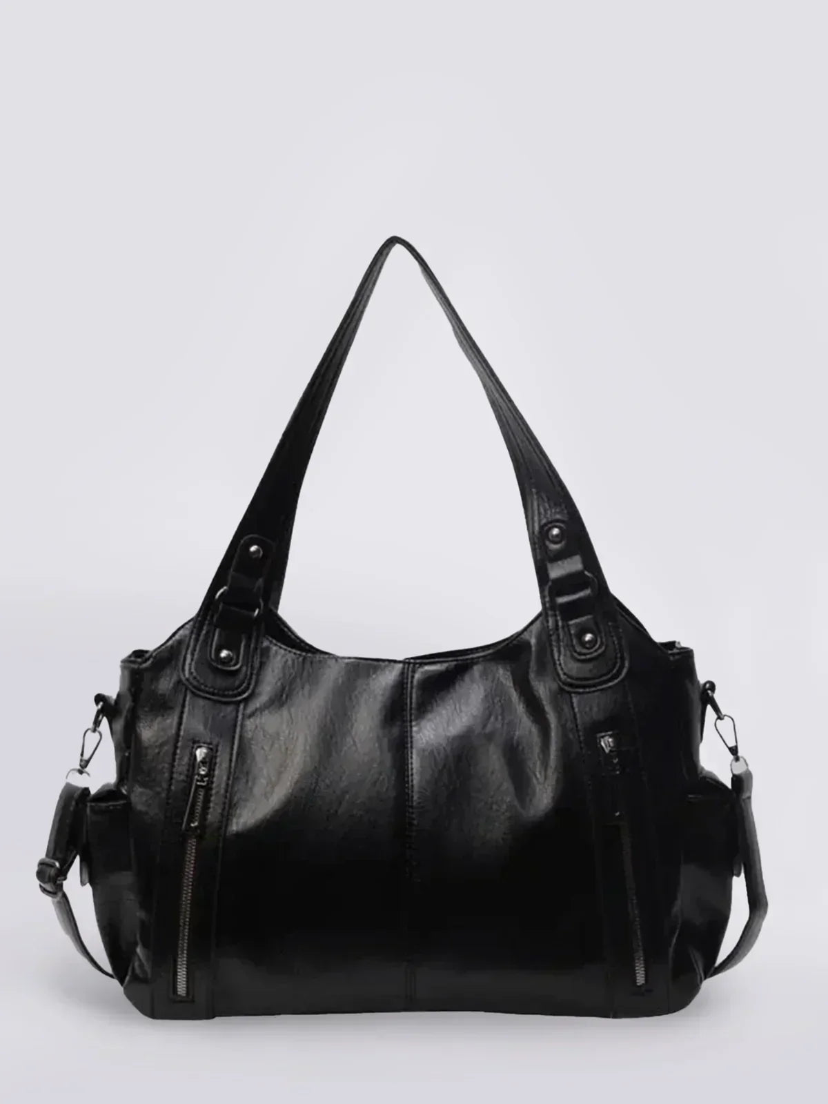 Vegan Leather Shoulder Bag Large Womens Everyday Handbag