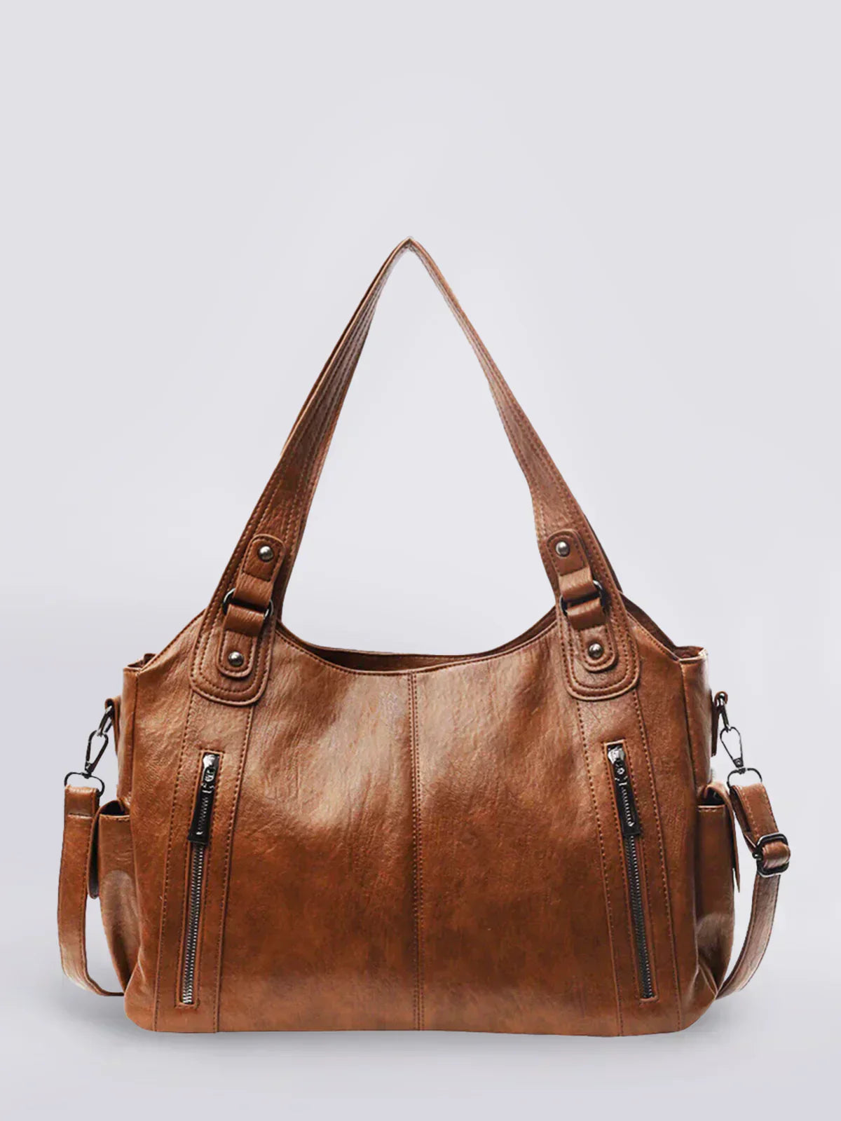 Vegan Leather Shoulder Bag Large Womens Everyday Handbag